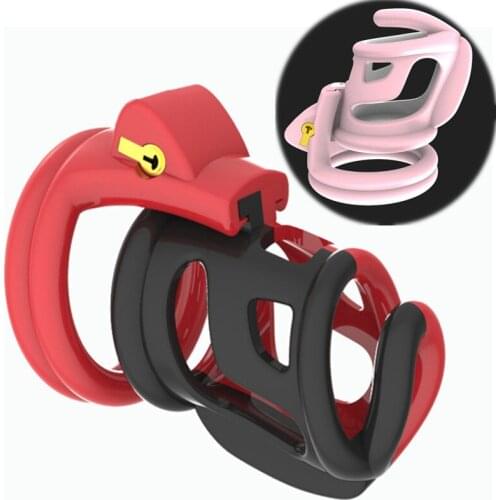 Male Chastity Device Hollow Cock Cages Vent Hole Design with 4 Penis Rings Bondage Lock BDSM Products Sex Toys for Men G7-3-17