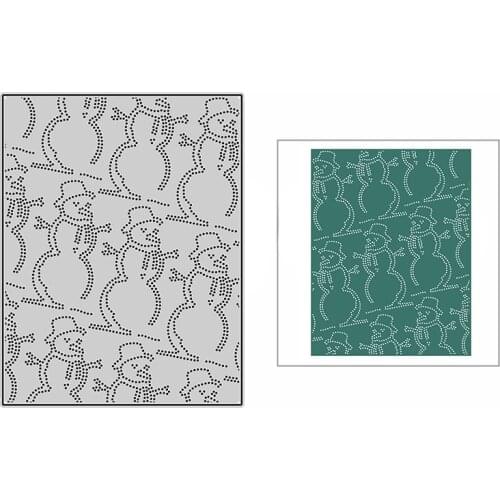 New Christmas Spotted Snowman Panel 2020 Metal Cutting Dies for DIY Scrapbooking and Card Making Decor Embossing Craft No Stamps