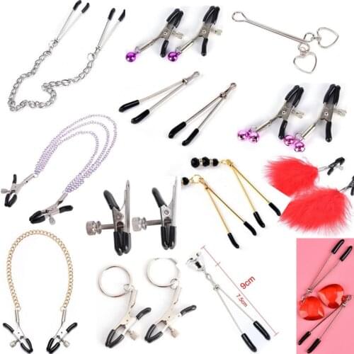 One Or 2pcs Sexy Metal Nipple Clamps Sex Toys Nipple Toy, Nipple Clips Sex Products For Couple Adult Game Accessories