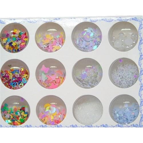 Holo Nail Glitter Sequins Flakes Colorful Nail Art Mixed Size Tips DIY Nails Paillette Decor Accessories Manicure Makeup Tools