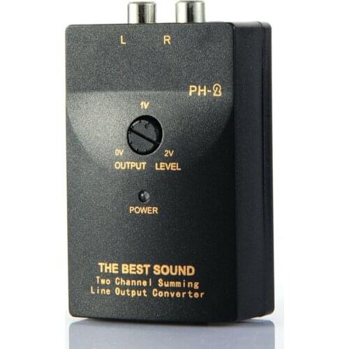 Easy Installation Speaker High To Low Level Output Durable Audio Converters Amplifier Stable Signal Subwoofer Car Stereo