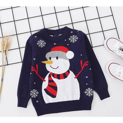 Christmas Baby Sweaters Boys Girls Winter Toddler Clothes Snowman Kids Christmas Sweater Childrens Sweater Tops