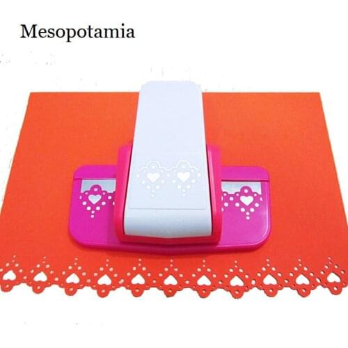DIY Scrapbooking Hollow Love Heart Big Embossers Printing Cutter Pink Embossing Machine Punch Scrapbooking Kids Craft Embossers