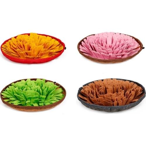 Pet Dog Snuffle Mat Pet Sniffing Training Blanket Detachable Fleece Pads Dog Mat Relieve Stress Nosework Puzzle Toy Pet Nose Pad