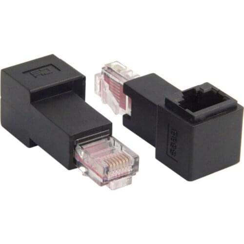 Up Down Left Right Angled 90 Degree 8P8C FTP STP UTP Cat 5e RJ45 Lan Ethernet Network extension Male to Female hot sale