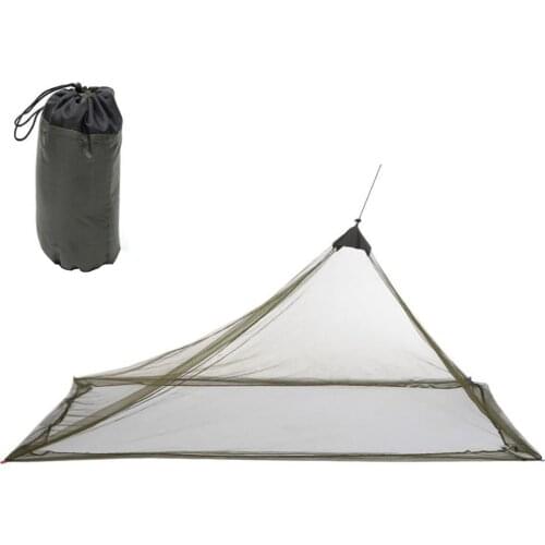 Outdoor Ultralight Summer Mesh Tent Single Triangle Tent Camping Anti-Bug Net Yarn Tent Fishing Hiking Tent 220x120x100cm