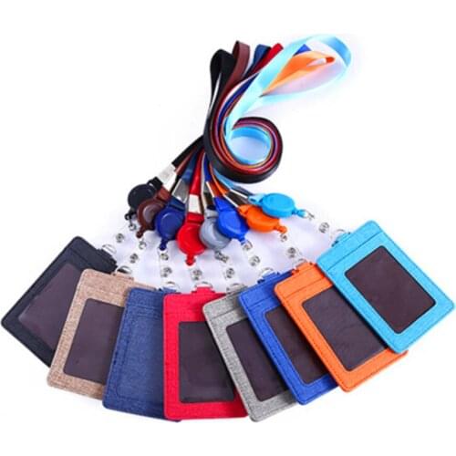New Style Card Holder Retractable Lanyard Card Holder Identity Badge Reel Rope Card Case ID IC Holders