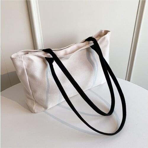 High-quality Large-capacity Bags 2021new Hand-carry Shopping Bags Fashion Ladies All-match Canvas Shoulder Bag Portable Tote Bag