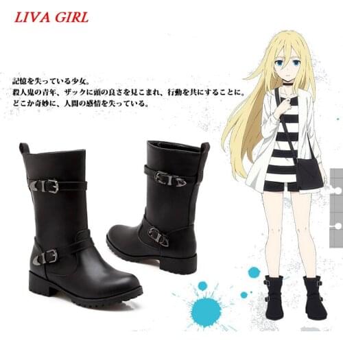 Japanese newest Game Angels of Death Anime Cosplay Shoes Rachel Gardner Cosplay Women Boots Satsuriku no Tenshi Cos Full Sets