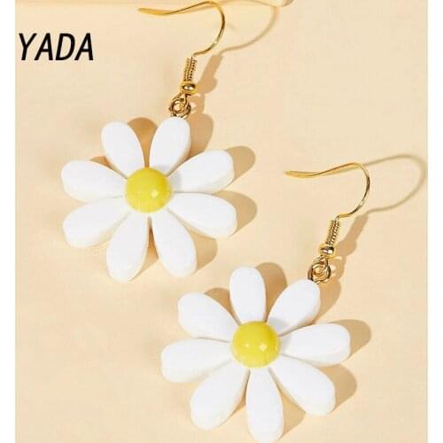 YADA Fashion Small Daisy Flowers Earrings Statement Earring For Women Jewelry Elegant Flower Earrings Birthday Gift ER210019
