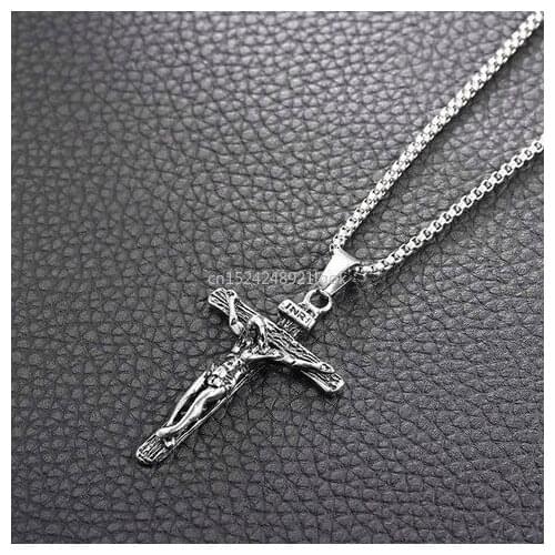 Cross Necklace European and American Street Hip-hop Personality Simple Titanium Steel Female Cold Wind Wild Pendant Domineering