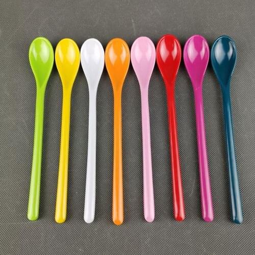 1PC Long Handle Salad Food Mixing Stirring Spoon Rice Soup Dessert Spoon Coffee Tea Mixing Kitchen Cooking Tool