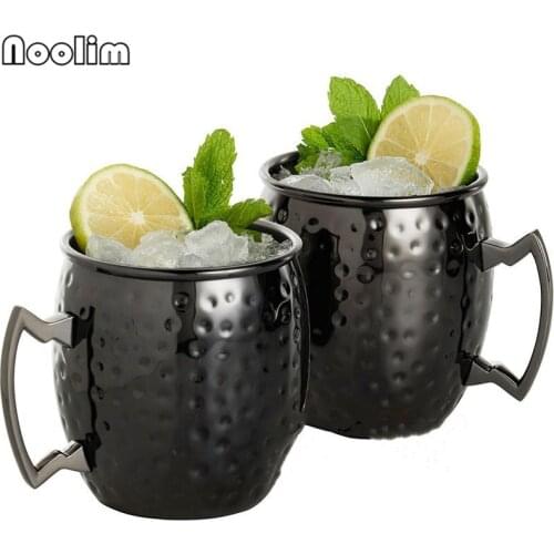 1pcs NOOLIM Stainless Steel Beer Milk Jug Cocktail Cups Cola Coffee Cup Moscow Mule Cup