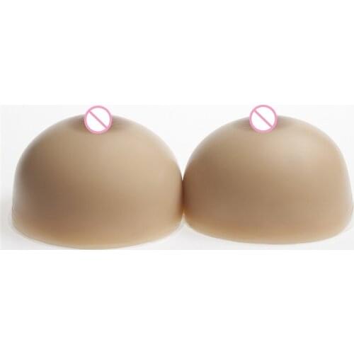 1800g/pair Round Boobs Prosthesis Silicone Breast Form Crossdresser Shemale Brown Lifelike Artificial Breast 42DD/44D/46C Cup