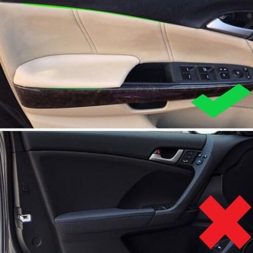 2pcs Soft Leather Door Armrest Cover For Honda Accord 8th Gen 2008 2009 2010 2011 2012 Car Door Armrest Panel Cover Sticker Trim