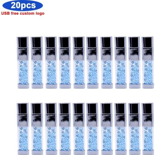 20pcs/lot Fashion Crystal USB 2.0 Memory Gift USB Flash Drive64GB 32G 16GB 128g Diamond Personalize Logo Memory Stick for Gift