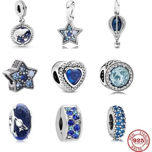 2020 New Starry Sky Hot Air Balloon Map Stars Beads fit Original Pandora Charms Silver 925 Bracelet DIY Women Jewelry Berloque