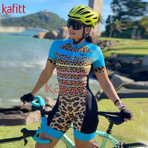 Calfette Summer New Ladies Cycling Jersey Suit Womens Triathlon Professional Sports Shirt Tight Stretch Jumpsuit