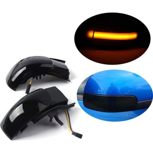 2pcs Amber LED Turn Signal Indicator Lights For VW Touran 1T1 1T2 Side Rearview Dynamic Mirror Indicator Light Lamp 2003-2010