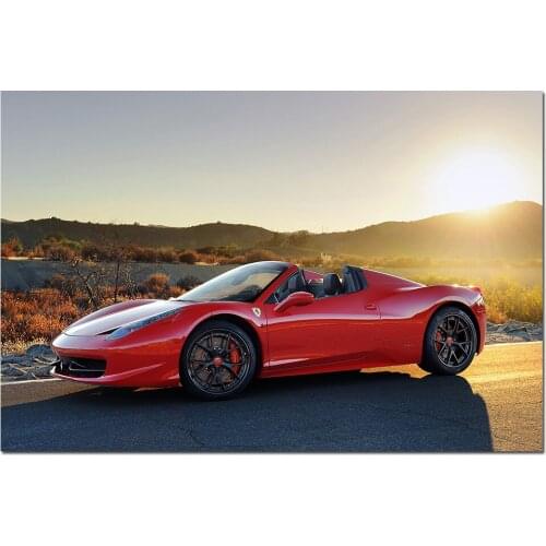 Hennessey HPE700 Twin Turbo 458 Supercar Poster Canvas Cloth Fabric Print Painting for Home Decor Wall Art Picture