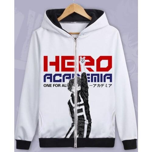 My Hero Academia Zipper Hoodie Men women Anime Boku no Hero Academia Cosplay Jacket Winter Fleece Coat