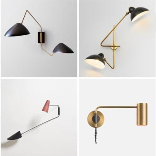 Nordic Post-modern Living room Wall lamp Creative Indoor Duckbill Lampshade Rotatable Long Arm Wall Sconce Home Light