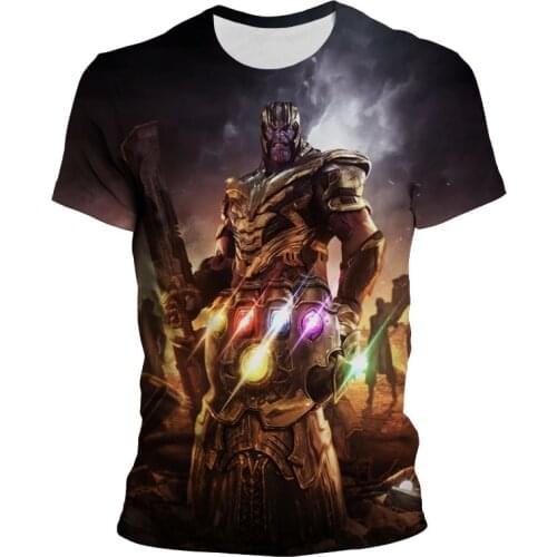 New Summer Marvel Thanos Glove Printed T Shirt Men Women Children 3D T-shirt Short Sleeve Casual Tops Cool Super hero Tee 2021