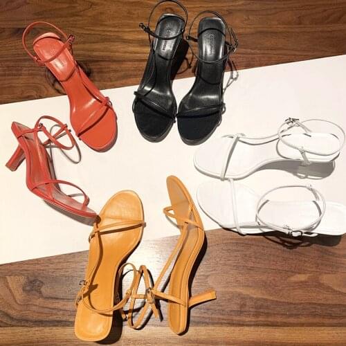 The brands 2021 new one-strap sandal feminine fairy style goes with everything - Roman stiletto heels free of shipping