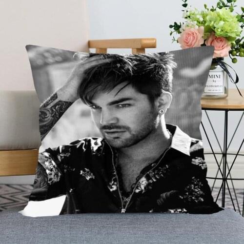New Arrival Adam Lambert Pillowcase Wedding Decorative Pillow Cover Custom Printed Soft Satin Fabric Pillow Cases Not Fade