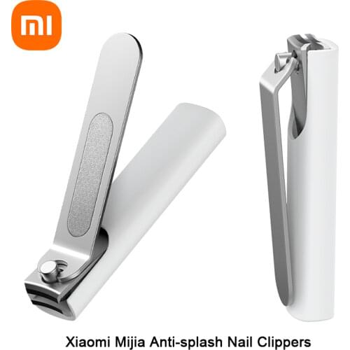 Original Xiaomi Mijia Stainless Steel Nail Clipper With Anti splash cover Trimmer Pedicure Care Nail Clippers Professional File