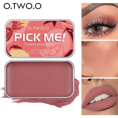 Multifunctional Portable Makeup Palette 3 IN 1 Lipstick Blush For Face Eyeshadow Lightweight Matte Lip Tint Natural Face Blush