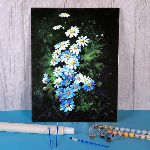 Landscape Chamomiles DIY Painting By Numbers Package Oil Paints 50*70 Oil Painting Wall Decoration For Kids For Handiwork
