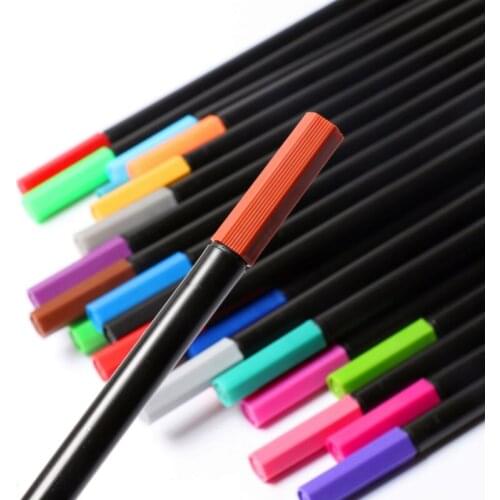30 colors 0.4mm color needle pen hook line fiber art marker pen super fine drawing school stationary supplies