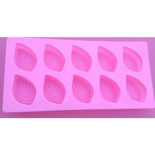10 cavity leaves shape silicone mold fondant cake decoration mold ice mold resin clay craft mold DIY tool