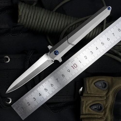 EDC Titanium Alloy Handle Folding Knife Paper Cutting Art Blade Cutting Knife Outdoor Camping Pocket Hunt Knife Tools