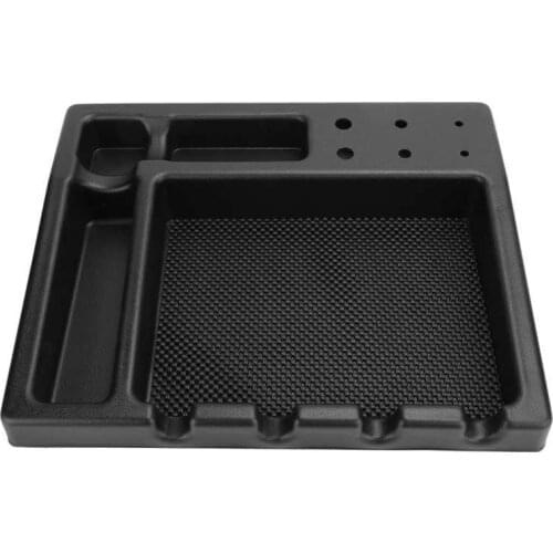 1PC Scissors Storage Box Hair Clipper Brushes Comb Organizer Display Tray Black Hairdressing Styling Tool With Anti-slip Mat