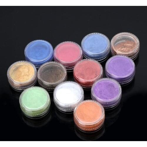 12 Box Slime Dye Powder Mica Pearl Pigment Colorants Soap Candle Resin Jewelry