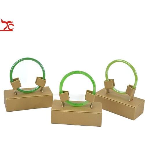 3pcs/lot High Quality Gold PU Jewelry Display Bracelet Stand Holder Jewellery Organizer Cases