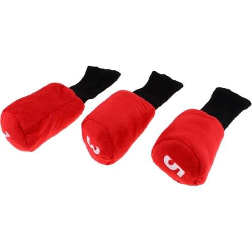 6pcs Long Neck Golf Club Head Cover Wood Headcover Accessories with Number