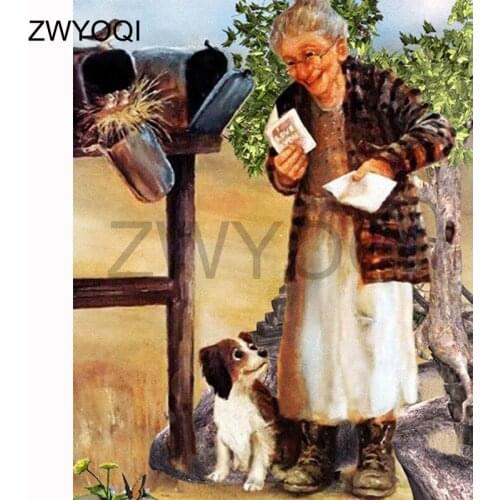 5D DIY Diamond embroidery Full Square Diamond painting Cross stitch Grandma mailbox Full Round Diamond mosaic Grandma mailbox