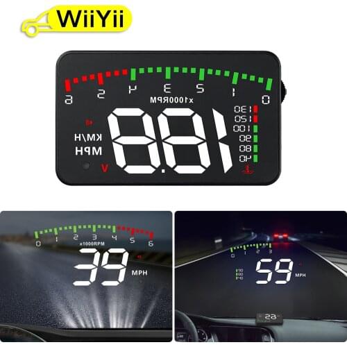 WIIYII Car HUD A900 Head-up Display For OBD2 II Car Display Overspeed Warning System Speed Voltage Alarm HUD Projector