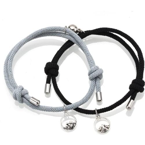 Bracelet for Women Couple Magnetic Attraction Ball Creative Bracelet Wedding Friendship Rope Men and Women Valentines Day Gift
