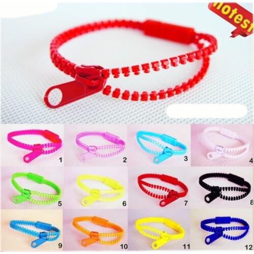 Wholesale 2020 New Zip bracelet wristband candy bracelet Popular Zipper bracelet