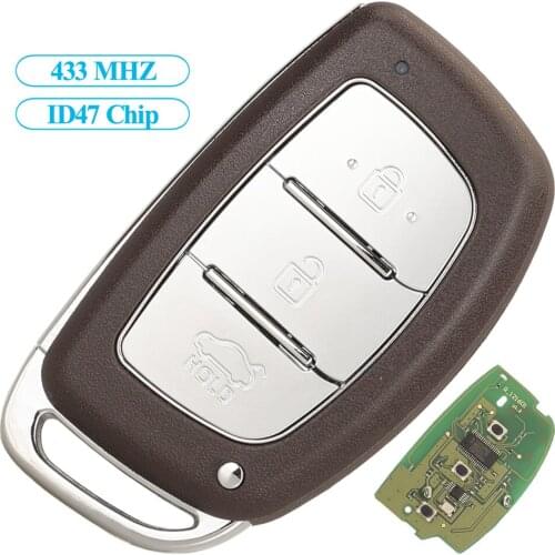 Jingyuqin Remote Car Key Fob Control ID47 Chip 433MHZ 95440-D3000/D3500/D3010 For Hyundai Tucson 2019 3 Buttons Smart Case