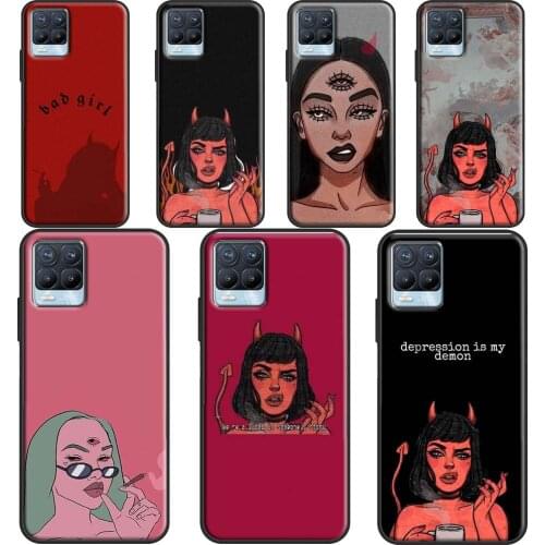 Lovely Bad Devil Girl Phone Cover For OPPO Realme Q3 6 7 8 Pro C3 C11 C21 GT Neo OnePlus 9 Pro 8 Pro 8T 9R Case