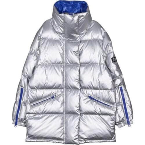 In The Long Section Of Cotton Clothing Female 2019 Winter Fashion New Thickening Bright Face Warm Cotton Jacket Tide HHH00197