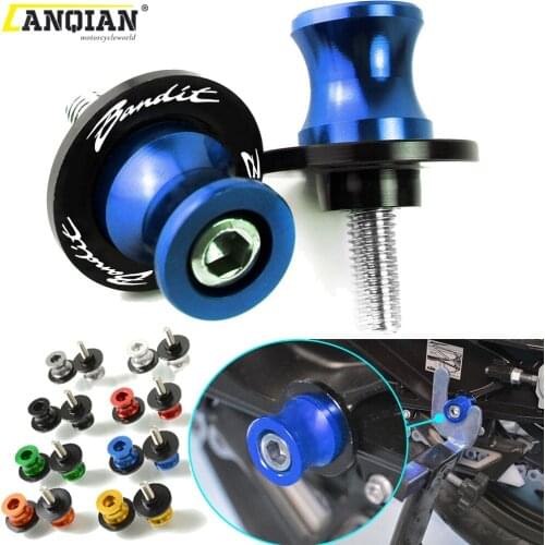 For Suzuki GSF1200 GSF1200N GSF1200S GSF1250 BANDIT 650S 8MM Motorcycle Accessories Aluminum Swingarm Spools Slider Stand Screws