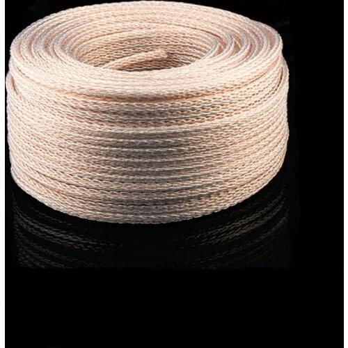 Hifi Audio 8AC Speaker Cord 7N OCC And Silver Plated OCC Hi-End Audio Speaker Wire Loudspeaker Cable