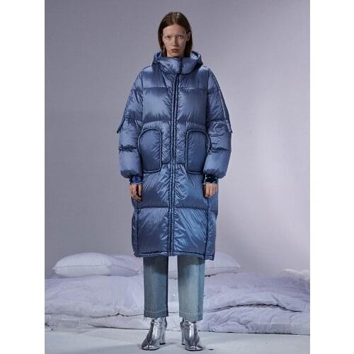 IRINACH45 2020 New Collection thick warm women long white duck down jacket coat winter