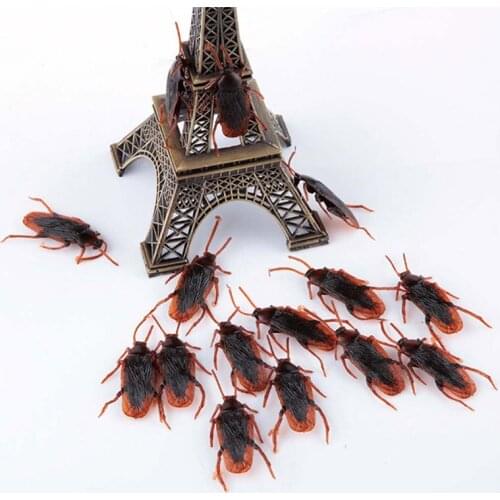 10 pcs/set Simulation False Cockroach Toys Halloween Jokes Gags Pranks Maker Trick Fun Novelty Funny Gadgets Blague Tricky Toys